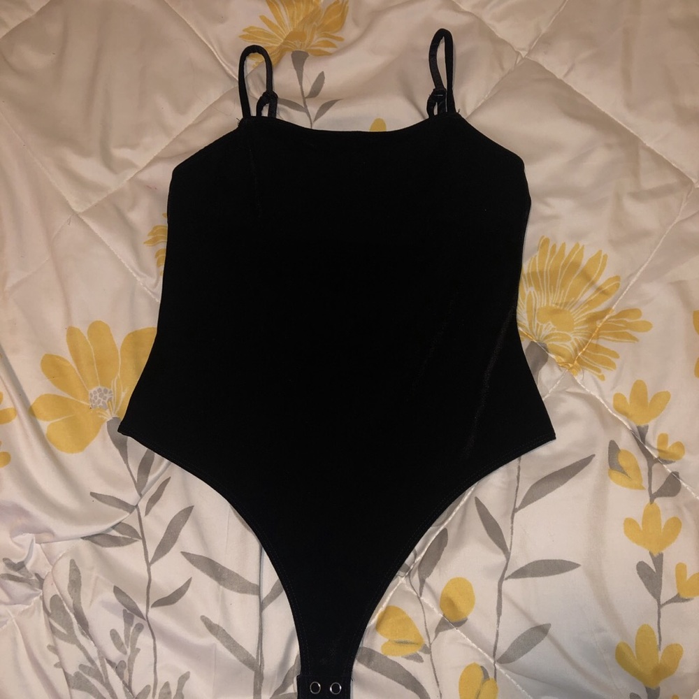 Forever 21 Black velvet bodysuit